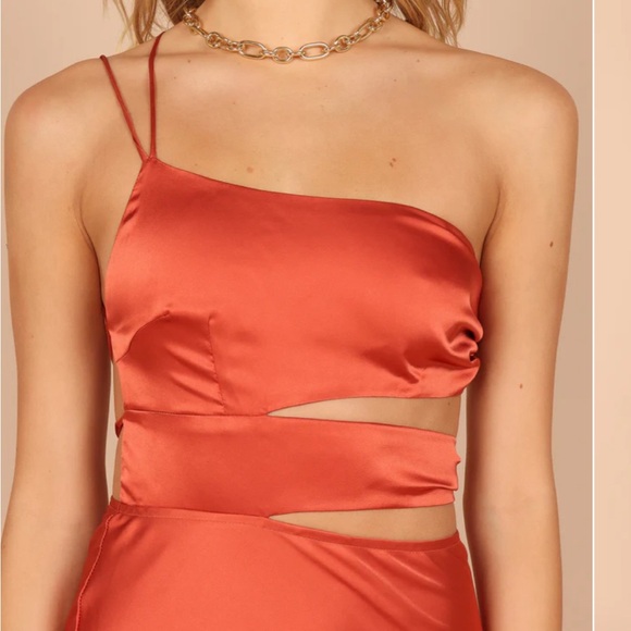 Never worn Forelle One Shoulder Cut Out Midi Dress - Picture 3 of 11